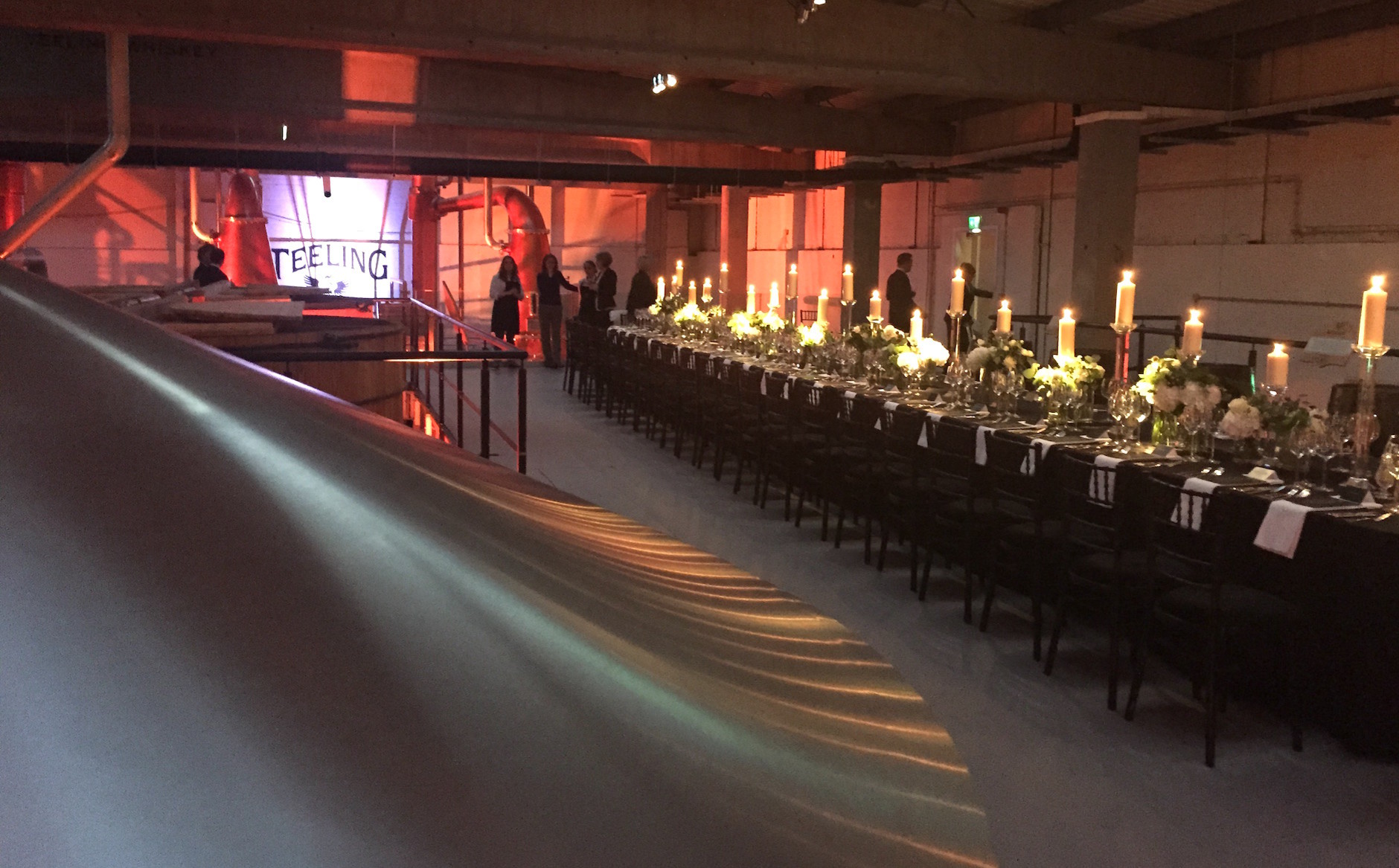 Dinner on the Mezzanine, Teeling Whiskey Distillery. 